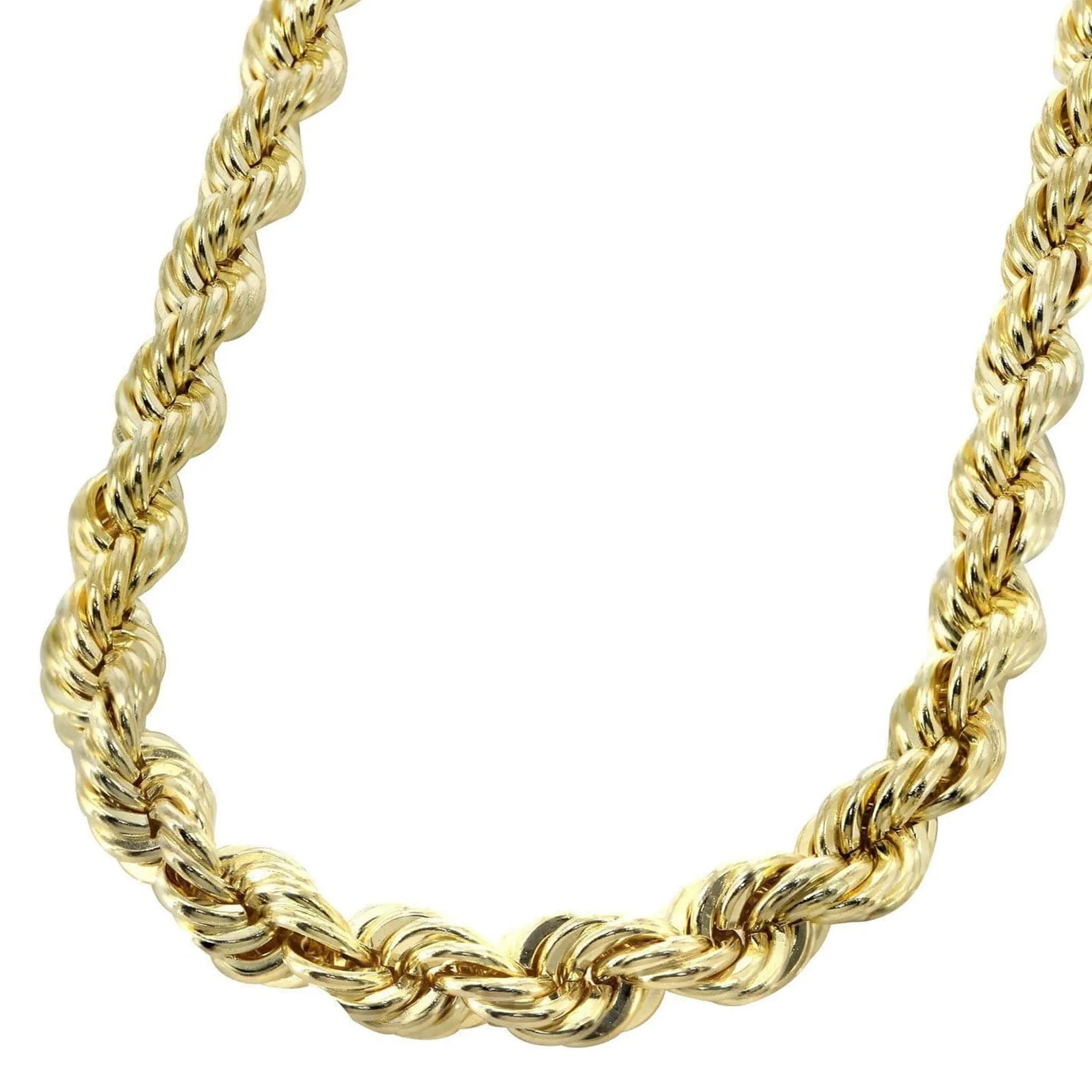 10K Gold Rope Necklace / 4 MM