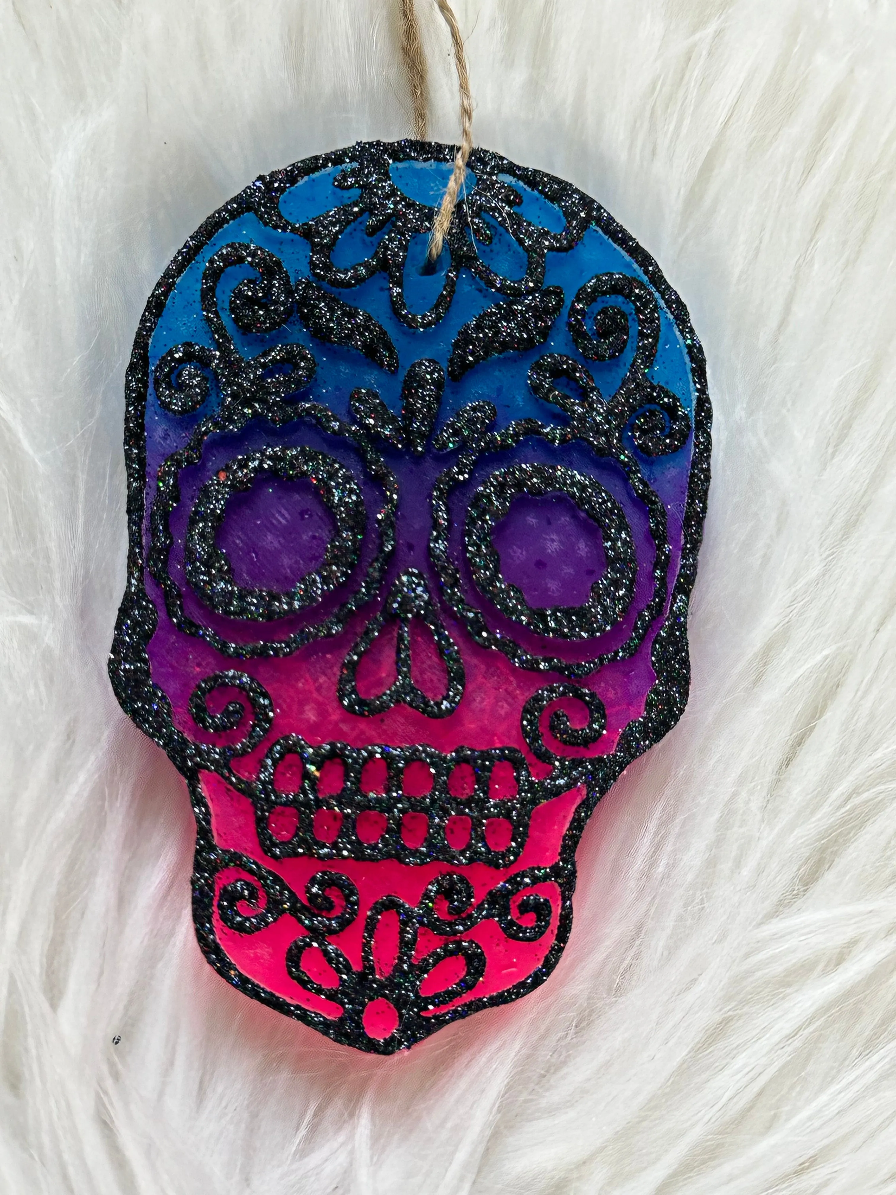 #121 {SUGAR SKULL} Random Colors Car Scent