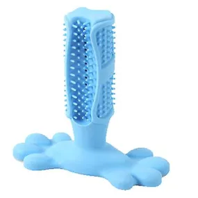 126mm*125mm blue Dog Pet Toothbrush Toy Clean Teeth Brushing Stick Brush Mouth Chewing Cleaner AZ22936