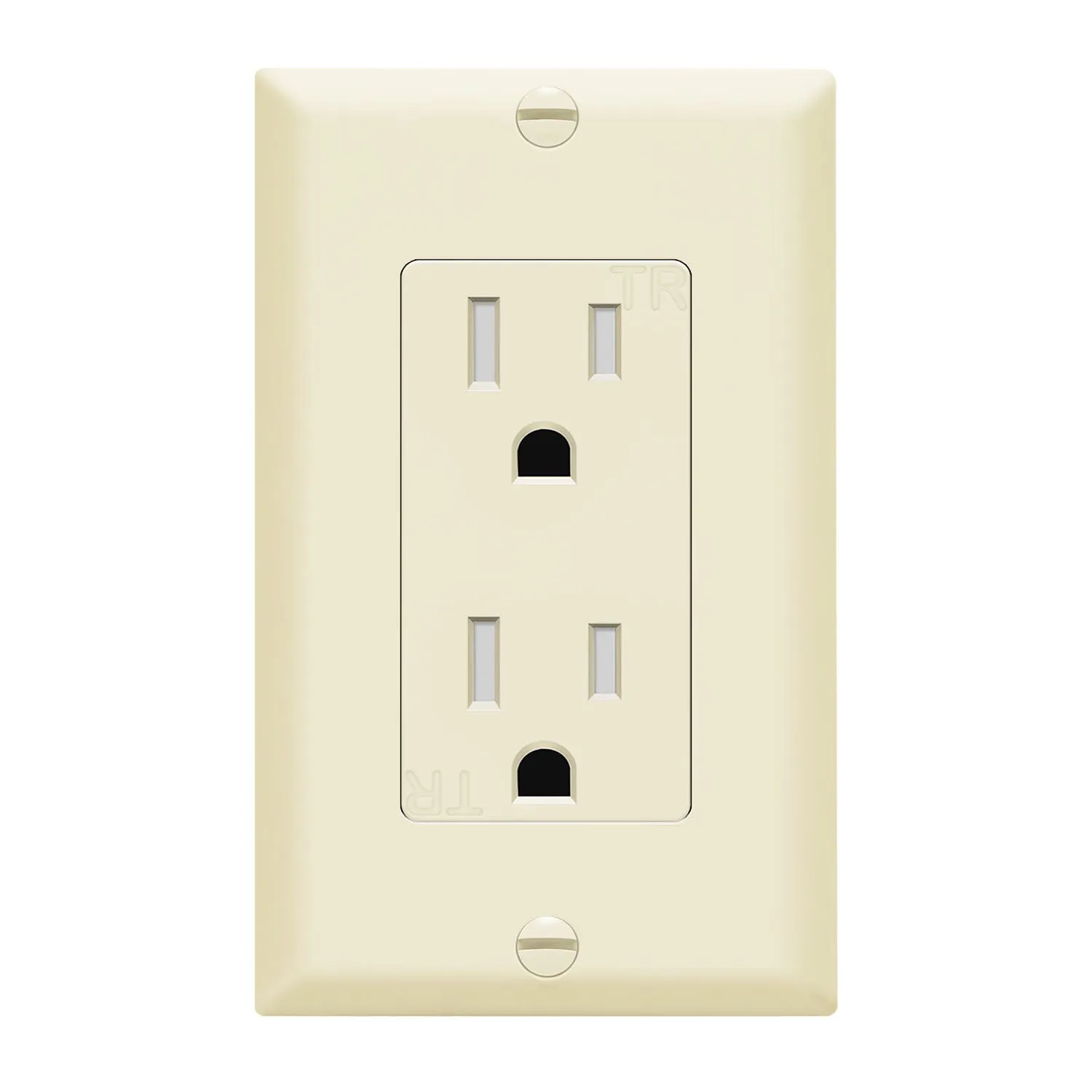 15 Amp Duplex Outlet Tamper-Resistant Light Almond