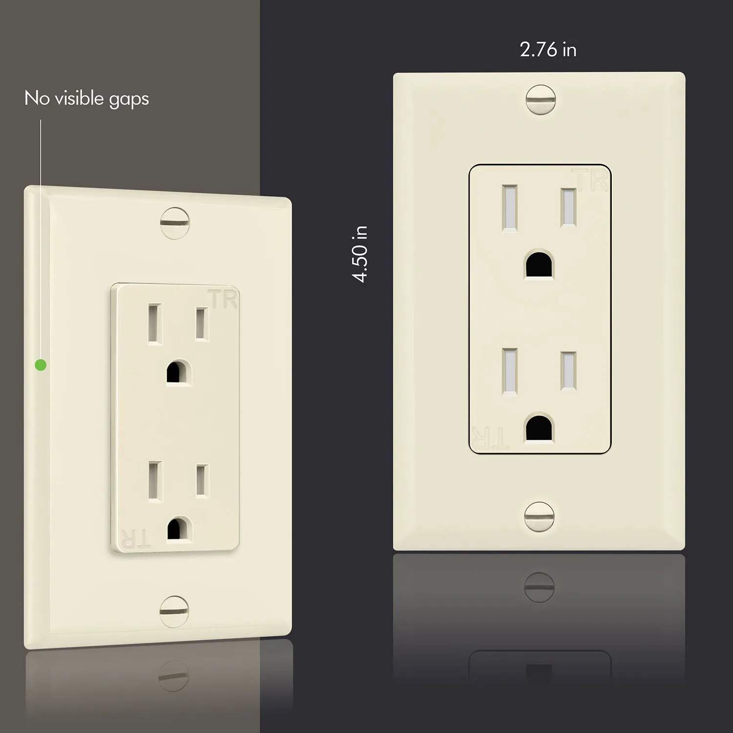 15 Amp Duplex Outlet Tamper-Resistant Light Almond