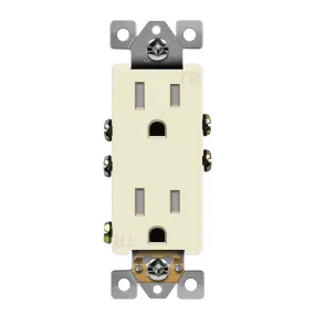 15 Amp Duplex Outlet Tamper-Resistant Light Almond