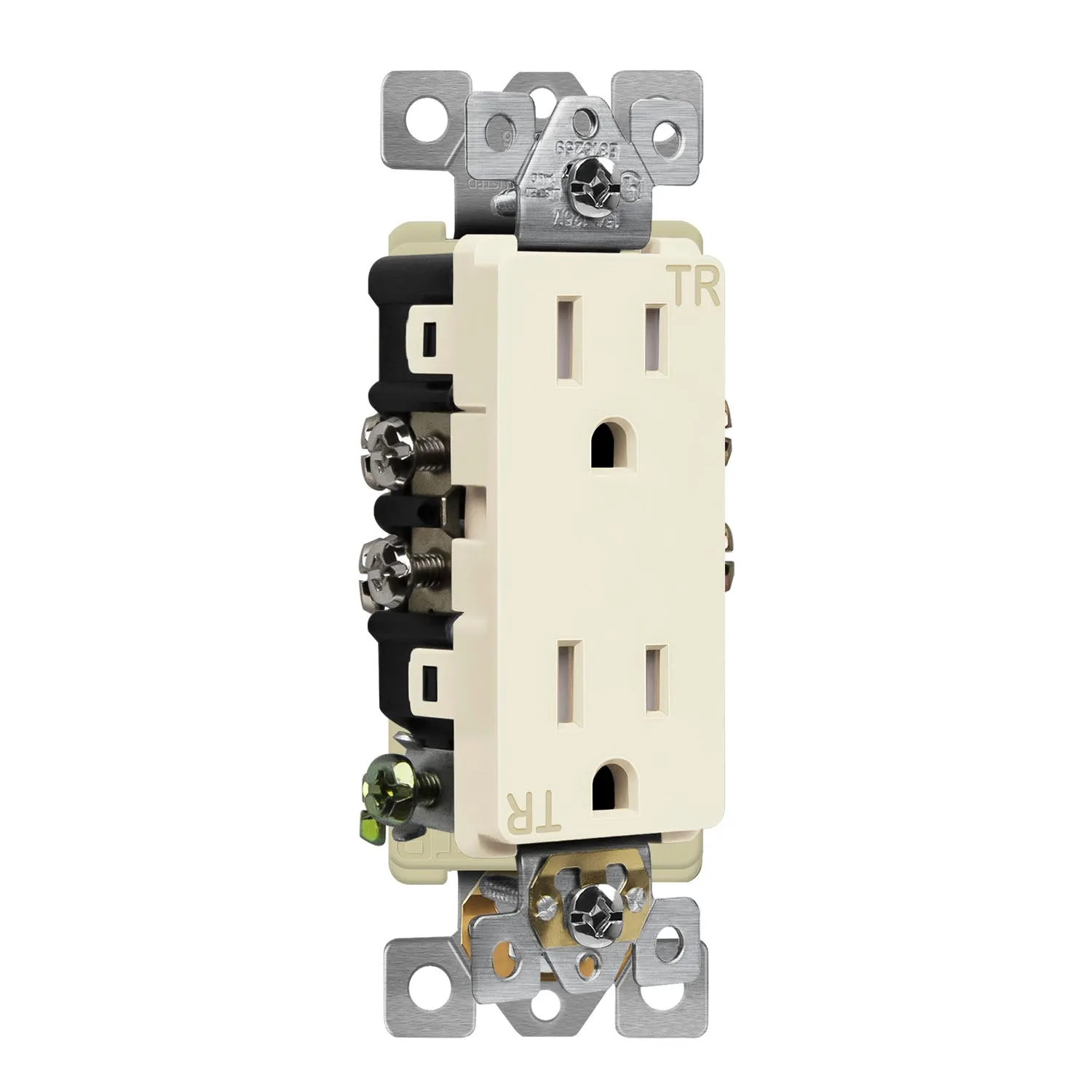 15 Amp Duplex Outlet Tamper-Resistant Light Almond