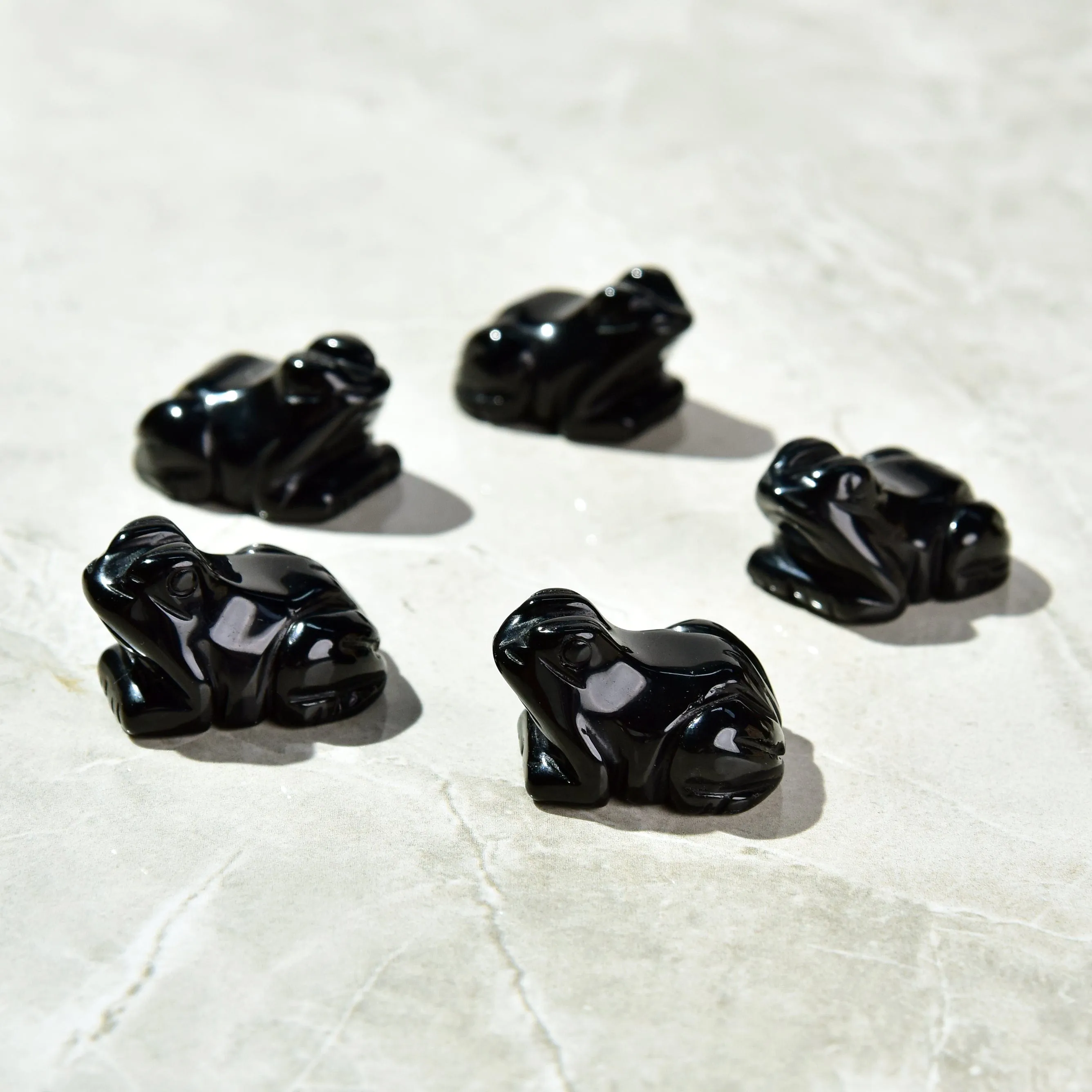 1.5 Obsidian Frog Natural Gemstone Carving