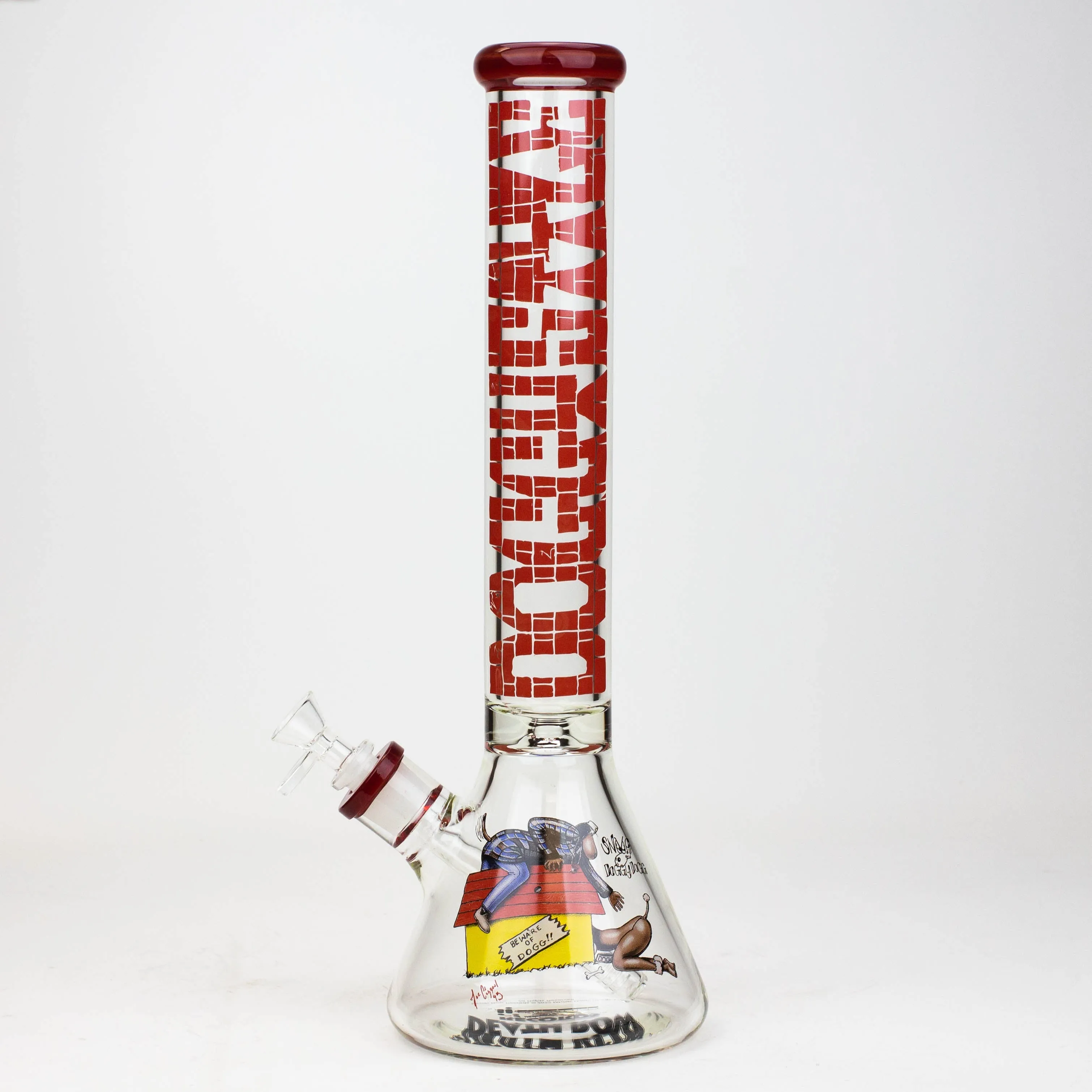 15.5" DEATH ROW 7 mm Glass Water Bong