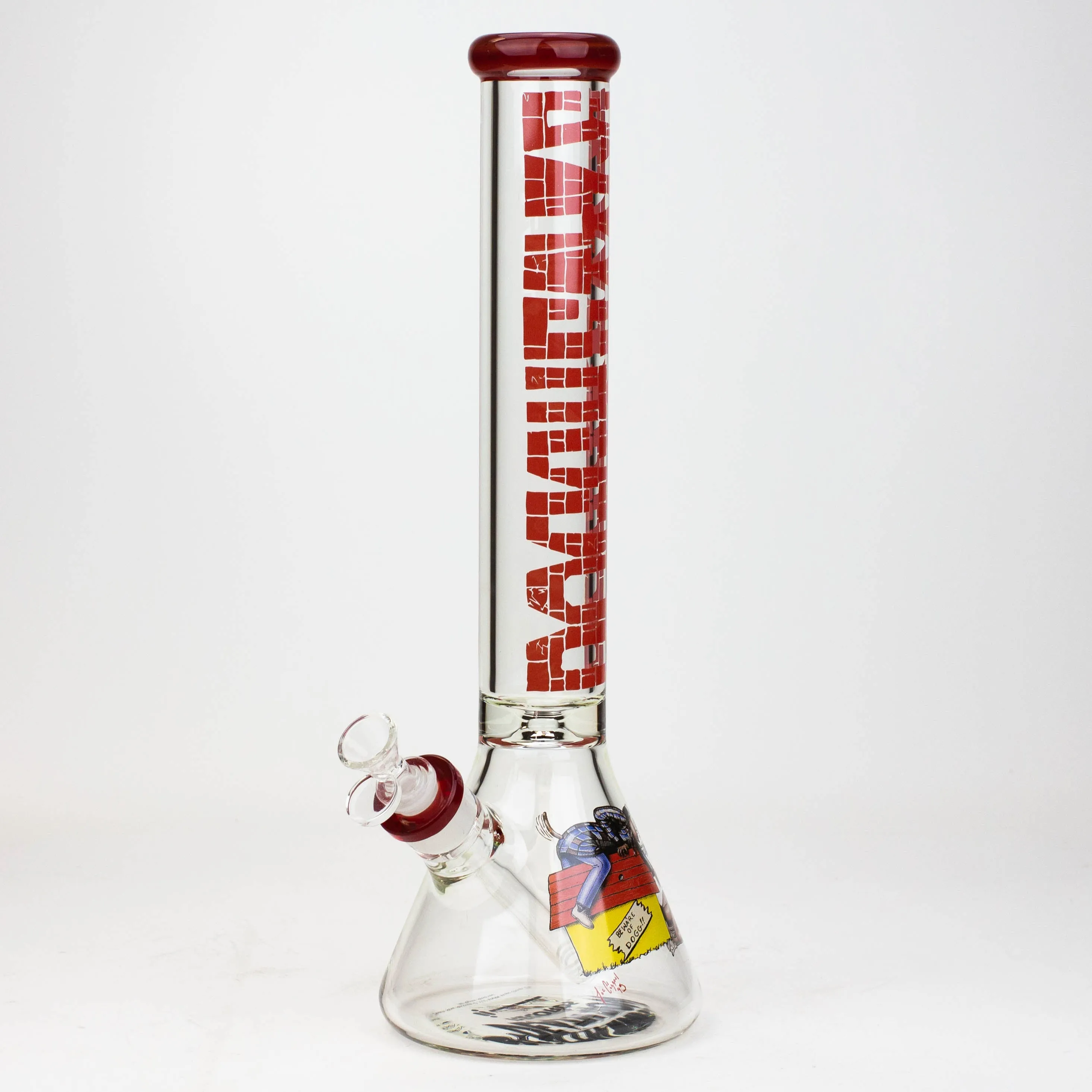 15.5" DEATH ROW 7 mm Glass Water Bong