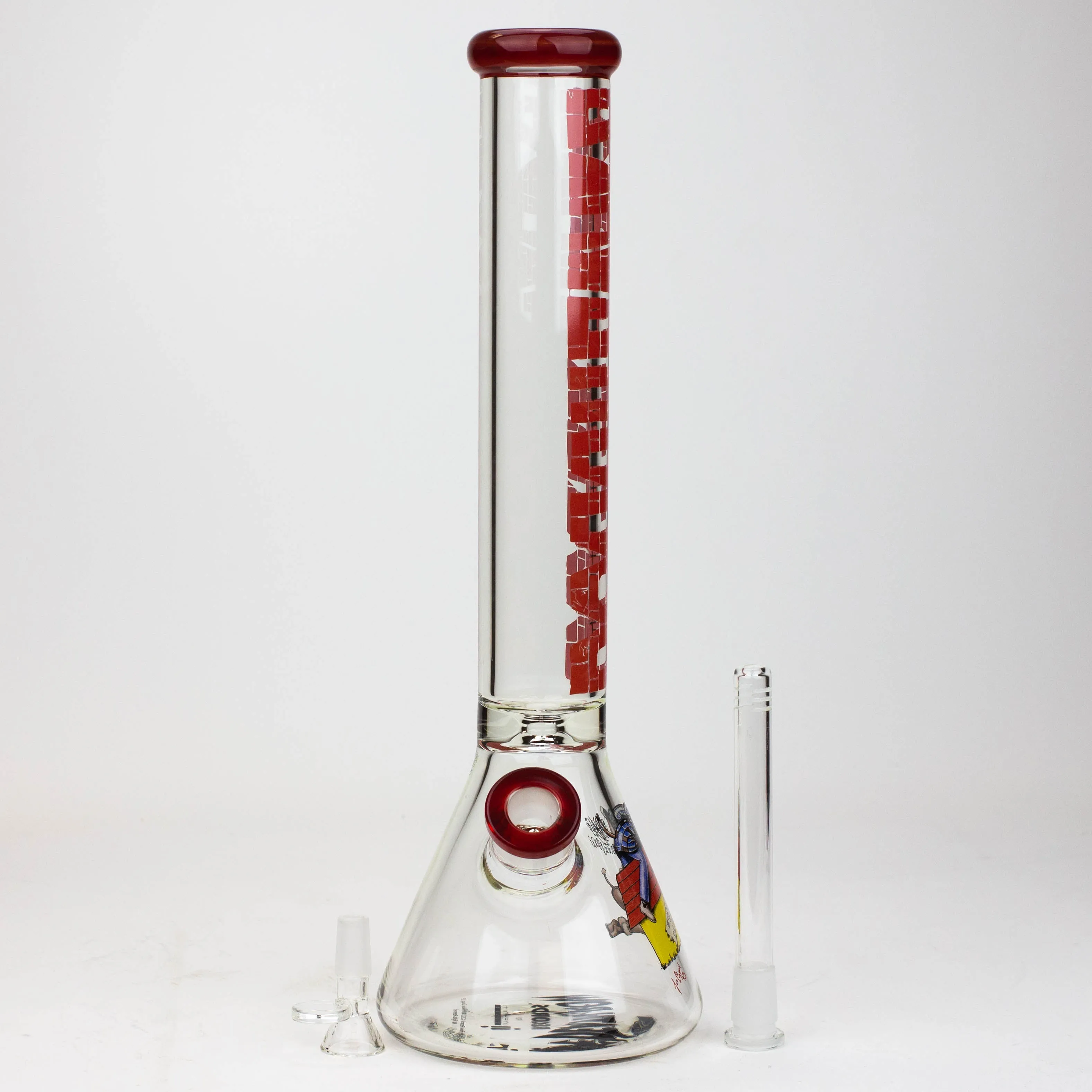 15.5" DEATH ROW 7 mm Glass Water Bong