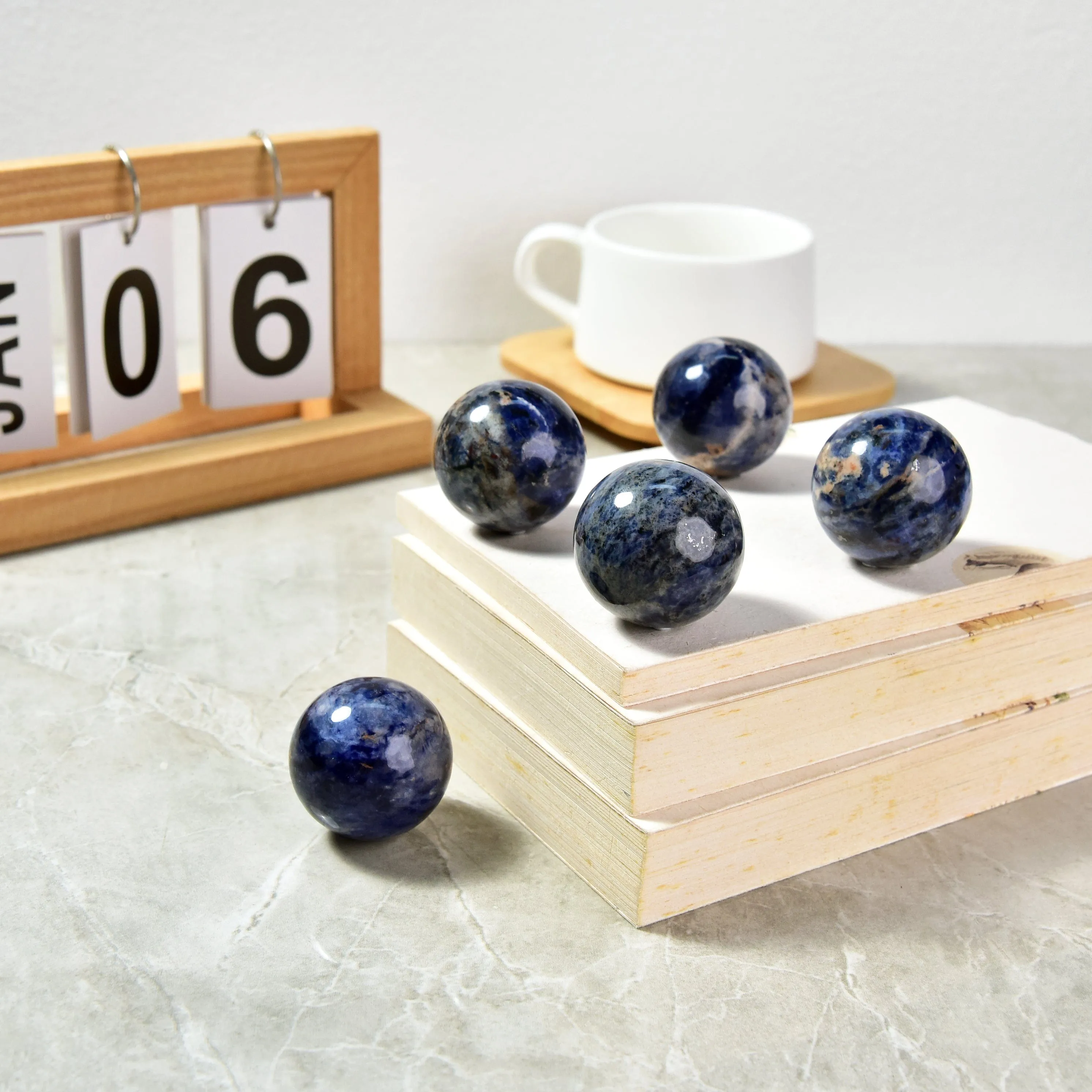 1.6 Sodalite Sphere Natural Gemstone Carving