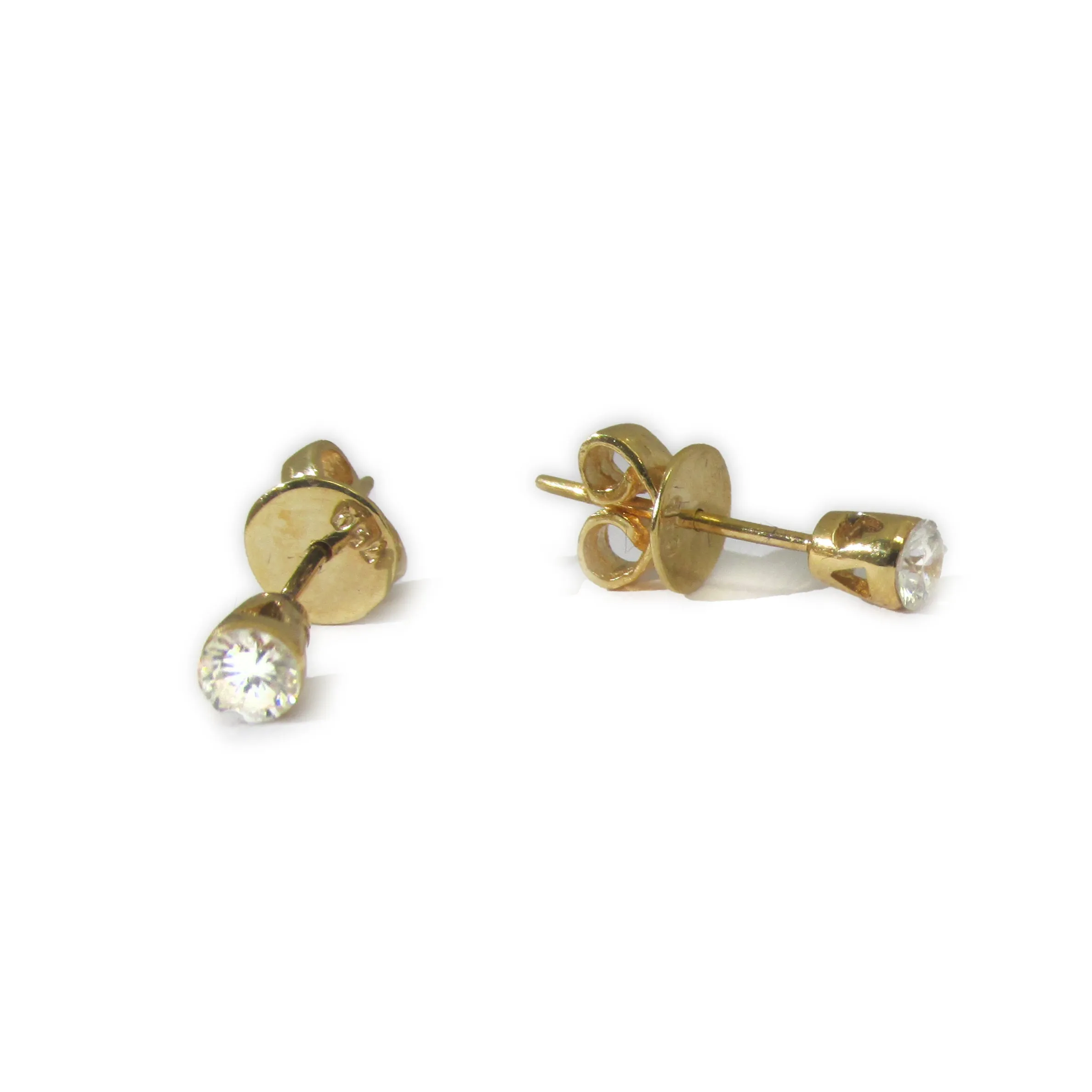 18K Yellow Gold Diamond Stud Earrings 0.22 ct. tw