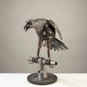 19 Eagle Recycled Metal Art Sculpture