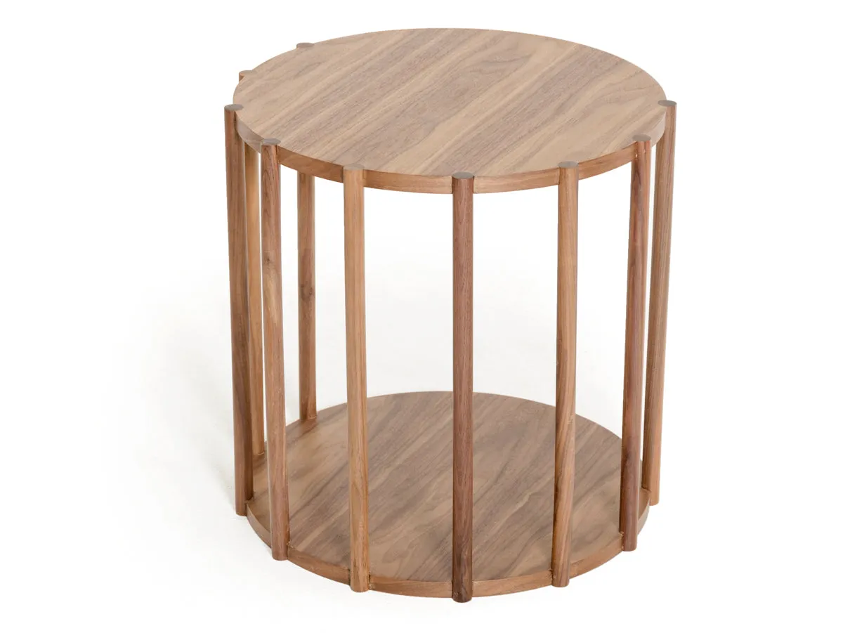 19' Walnut Wood End Table By Homeroots