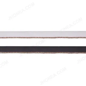 1cm Black/White with Gold Chain Lace Border