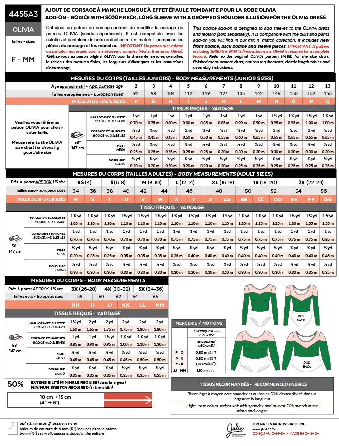 4455aB // Olivia bodice variations (add-ons)