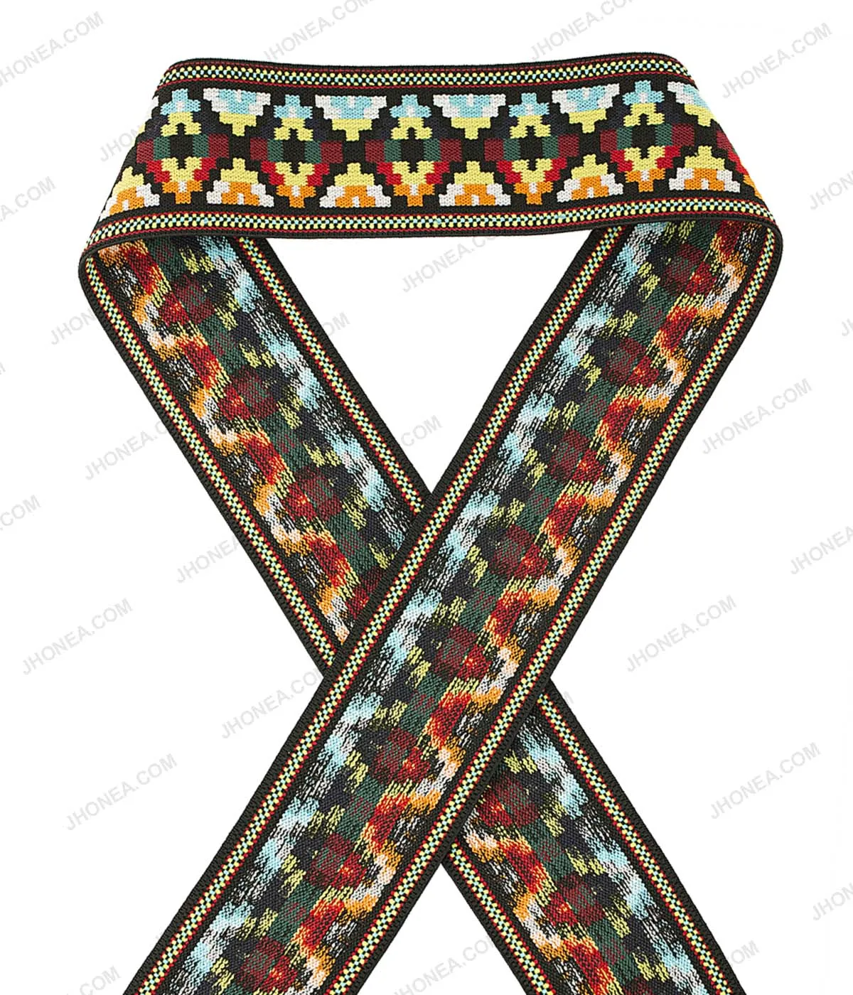 5cm (2inch) Wide Colorful Multicolor Soft Jacquard Elastic