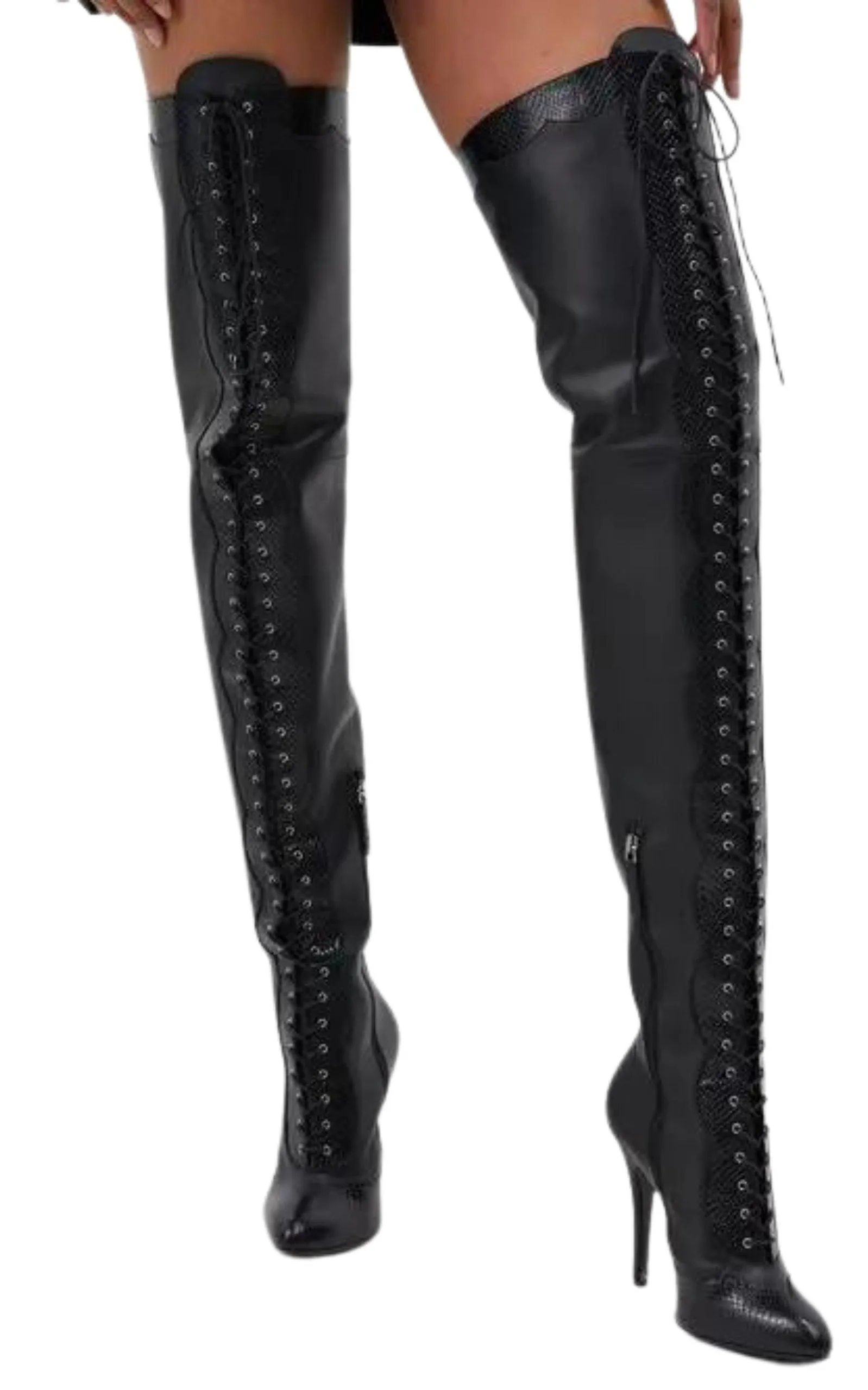 90mm Harriet Leather Over The Knee Boots