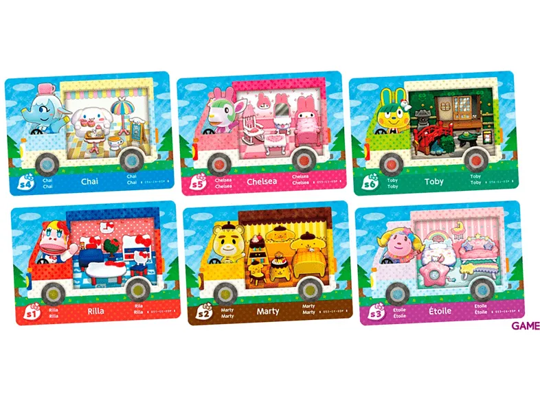 Accesorio "consola" - Nintendo Amiibo Animal Crossing, 6 Cartas para Nintendo, Multicolor