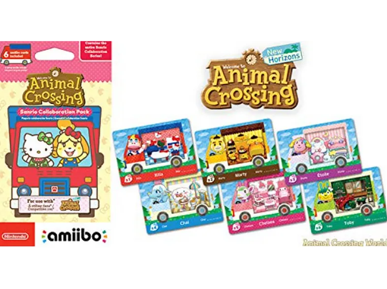 Accesorio "consola" - Nintendo Amiibo Animal Crossing, 6 Cartas para Nintendo, Multicolor