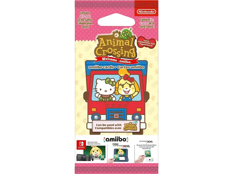 Accesorio "consola" - Nintendo Amiibo Animal Crossing, 6 Cartas para Nintendo, Multicolor