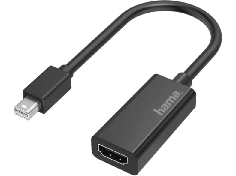 Adaptador de HDMI a Mini DisplayPort - Hama 00200332, UHD, HDMI in, Mini DisplayPort, Thunderbolt 2, Negro