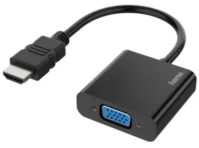 Adaptador de VGA a HDMI - Hama 00200343, Full HD, HDMI, VGA, Negro