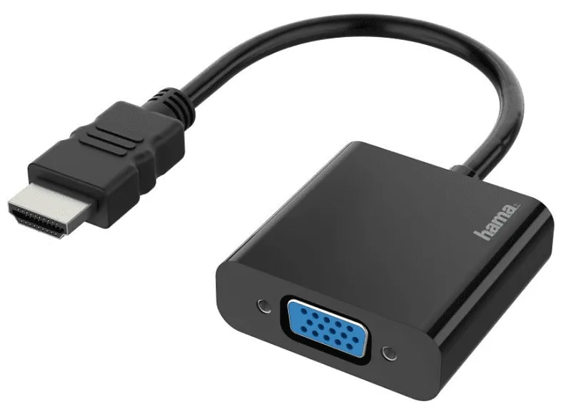 Adaptador de VGA a HDMI - Hama 00200343, Full HD, HDMI, VGA, Negro