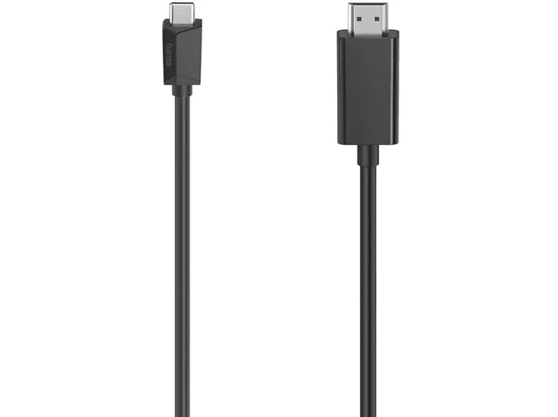 Adaptador - Hama 00200718, De conector USB-C a conector HDMI, 1.5 m, Negro