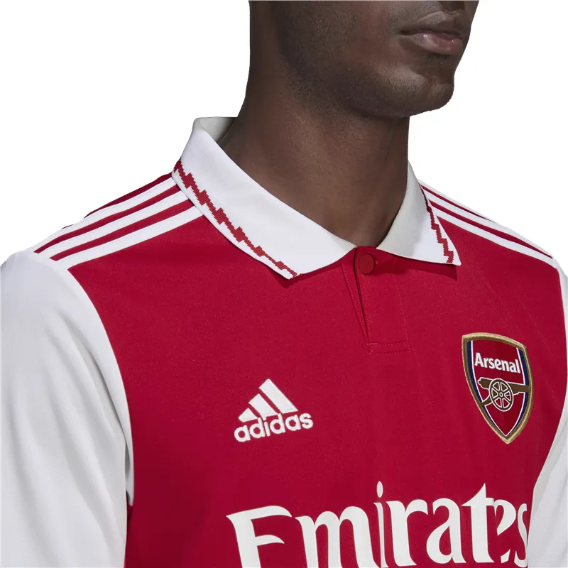 adidas Arsenal FC Official 2022/23 Short Sleeve Home Jersey - Adult - Scarlet/White