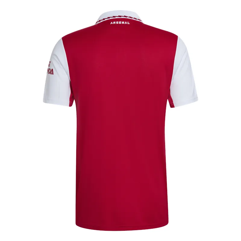 adidas Arsenal FC Official 2022/23 Short Sleeve Home Jersey - Adult - Scarlet/White