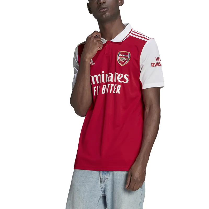 adidas Arsenal FC Official 2022/23 Short Sleeve Home Jersey - Adult - Scarlet/White