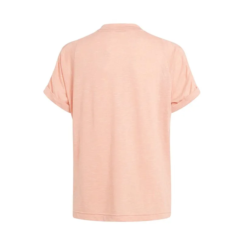 adidas BOS Tee - Girls - Ambient Blush Melange/Silver Metallic