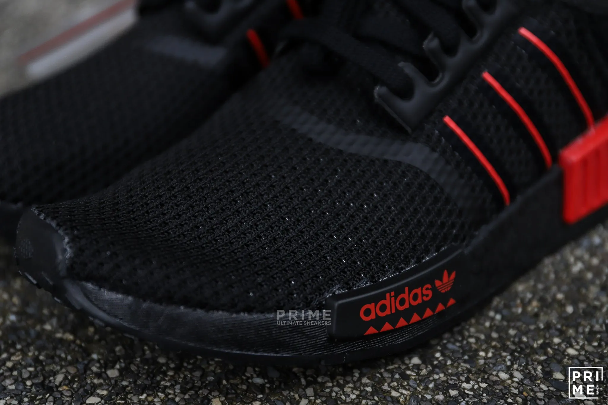 Adidas NMD R1 Core Black Red Velcro patches (GV8422)