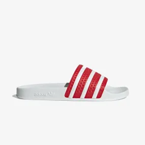 Adidas Originals | ADILETTE { BETTER SCARLET/WHITE