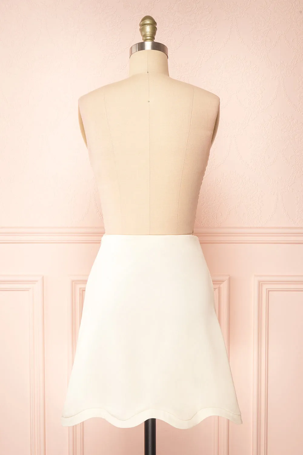 Adriana | High-Waisted Skirt w/ Scalloped Hem