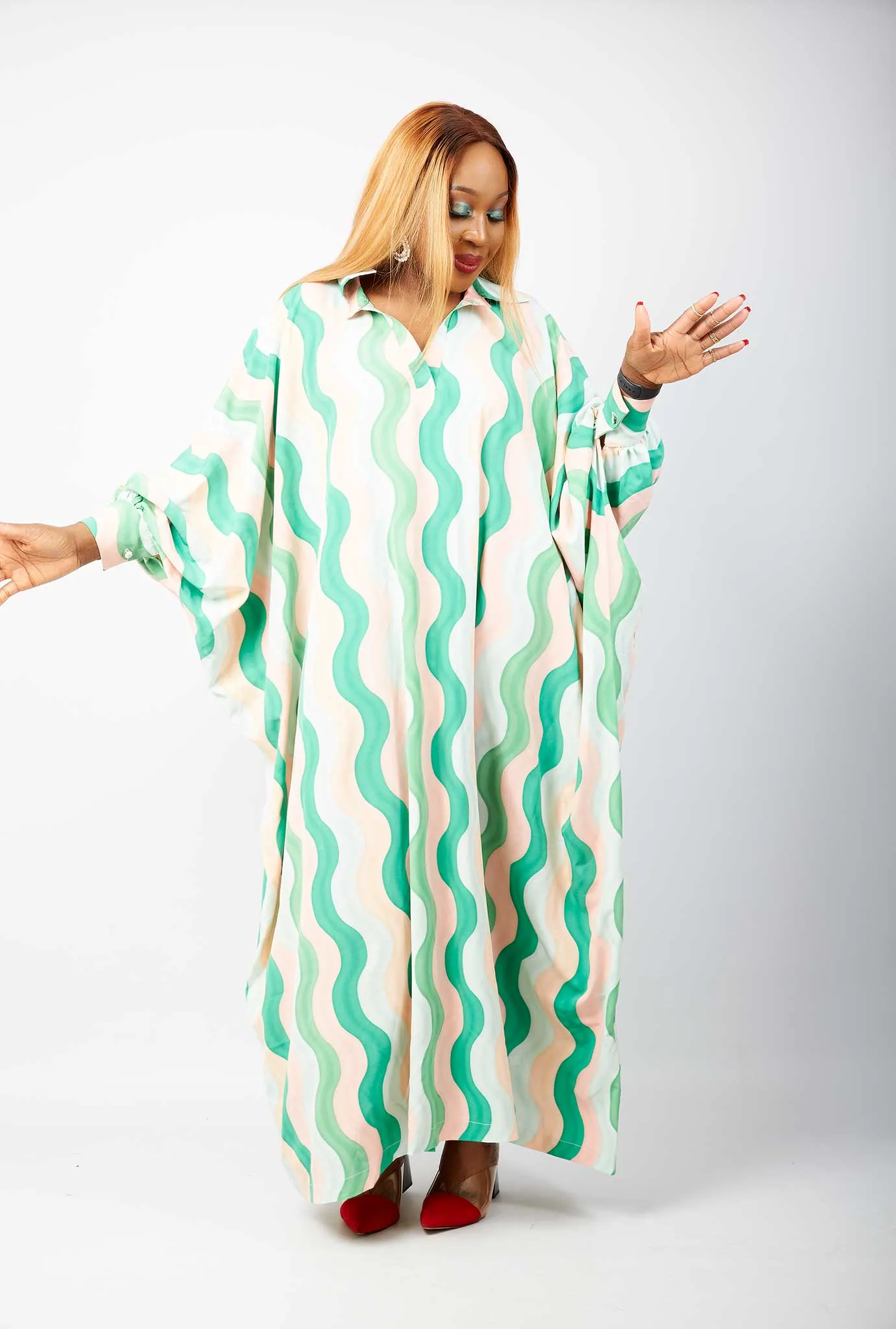 African Inspired Kaftan Boubou Bubu Maxi Dress - Joke