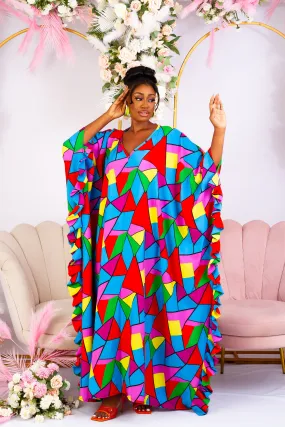 African Inspired Kaftan Boubou Bubu Maxi Dress - Kamsi