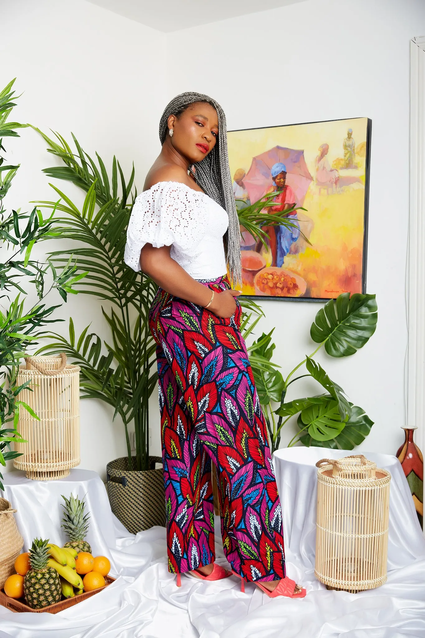 African Print Palazzo Trouser - Ugonna