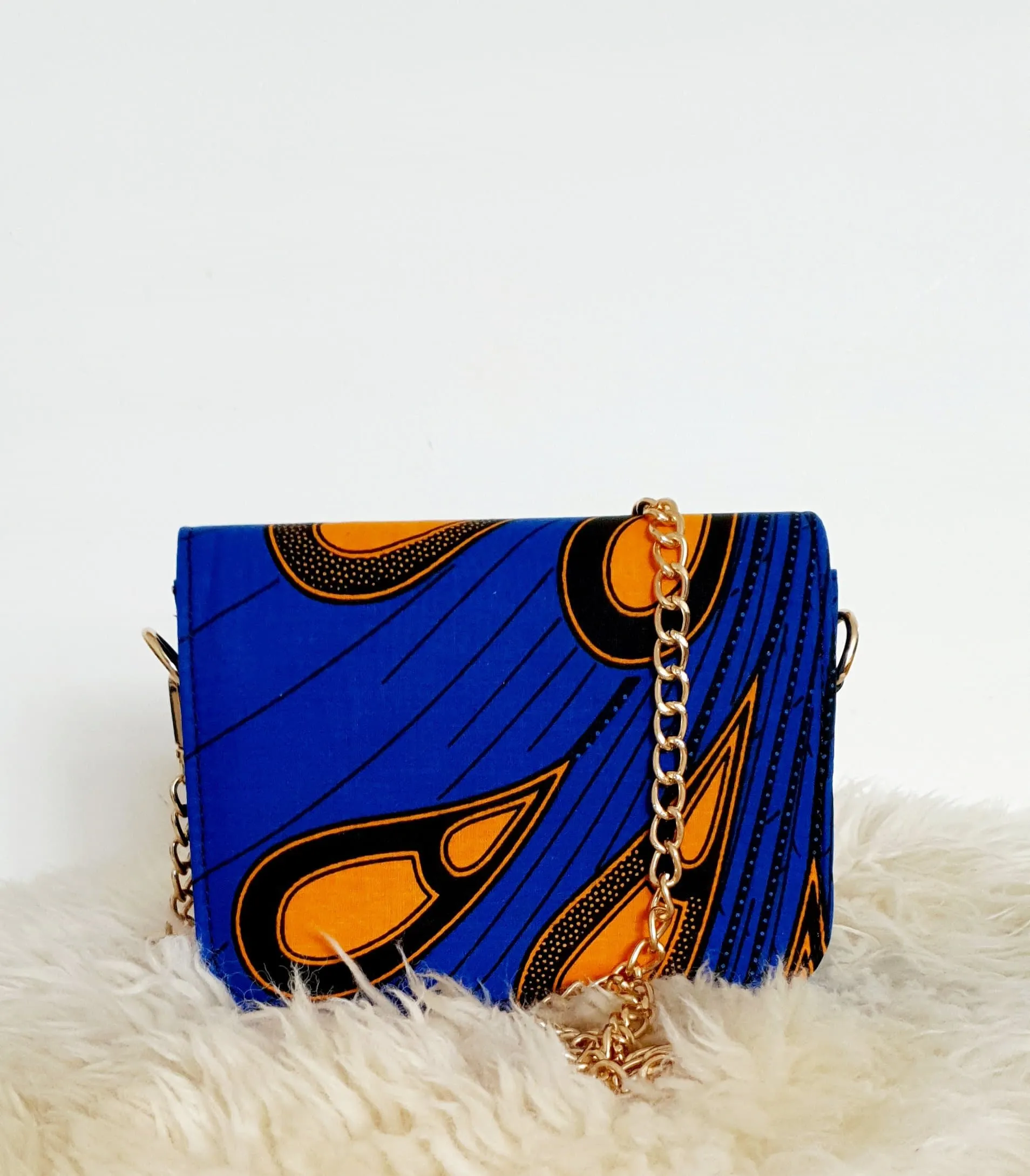 African Print Shoulder Bag Crossbody Ankara Print Bag - Bisola