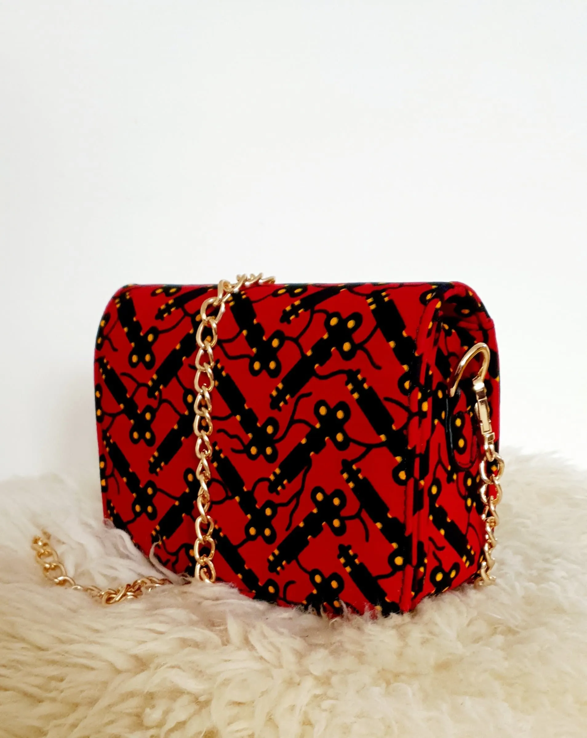 African Print Shoulder Bag Crossbody Ankara Print Bag - Bisola