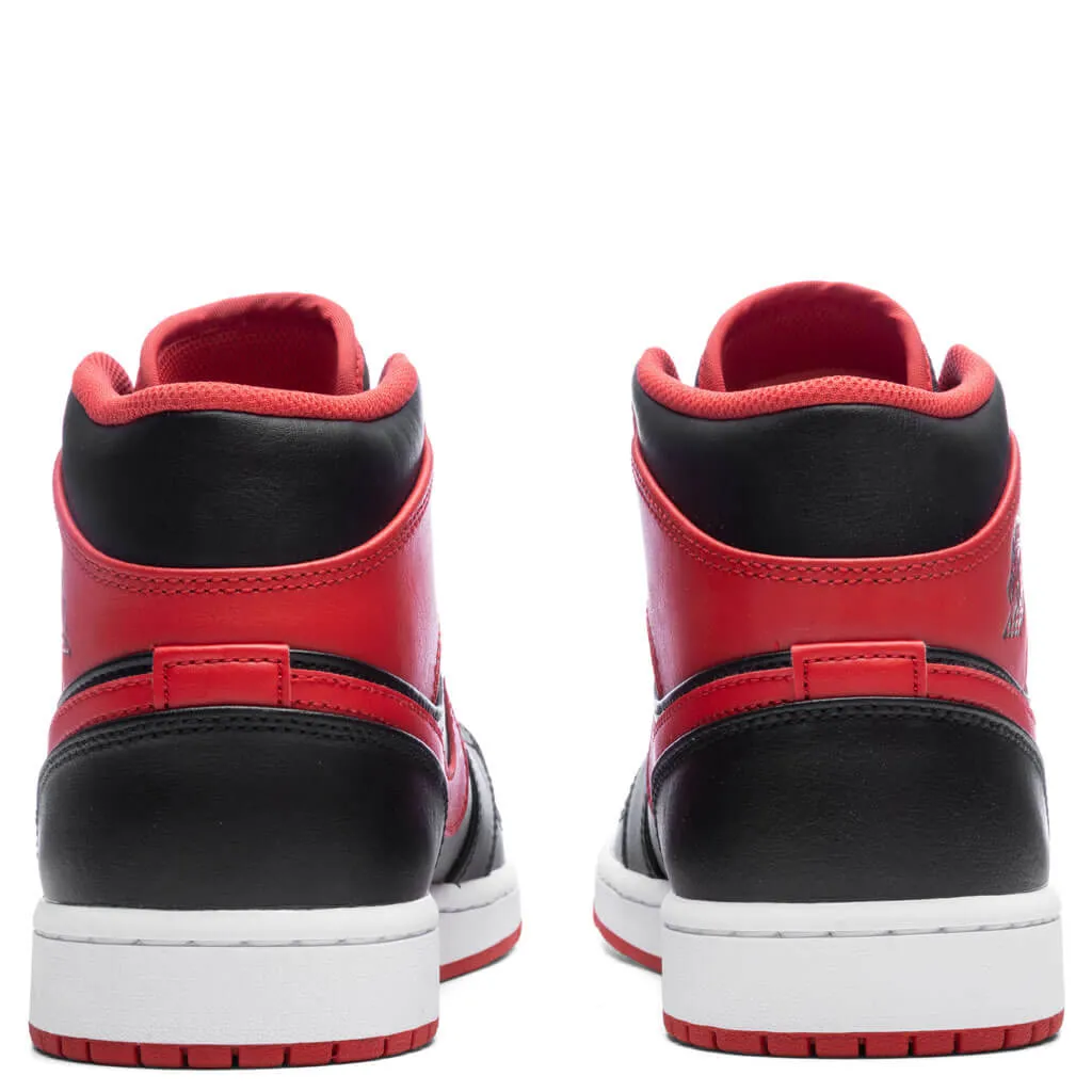 Air Jordan 1 Mid - Black/Fire Red/White