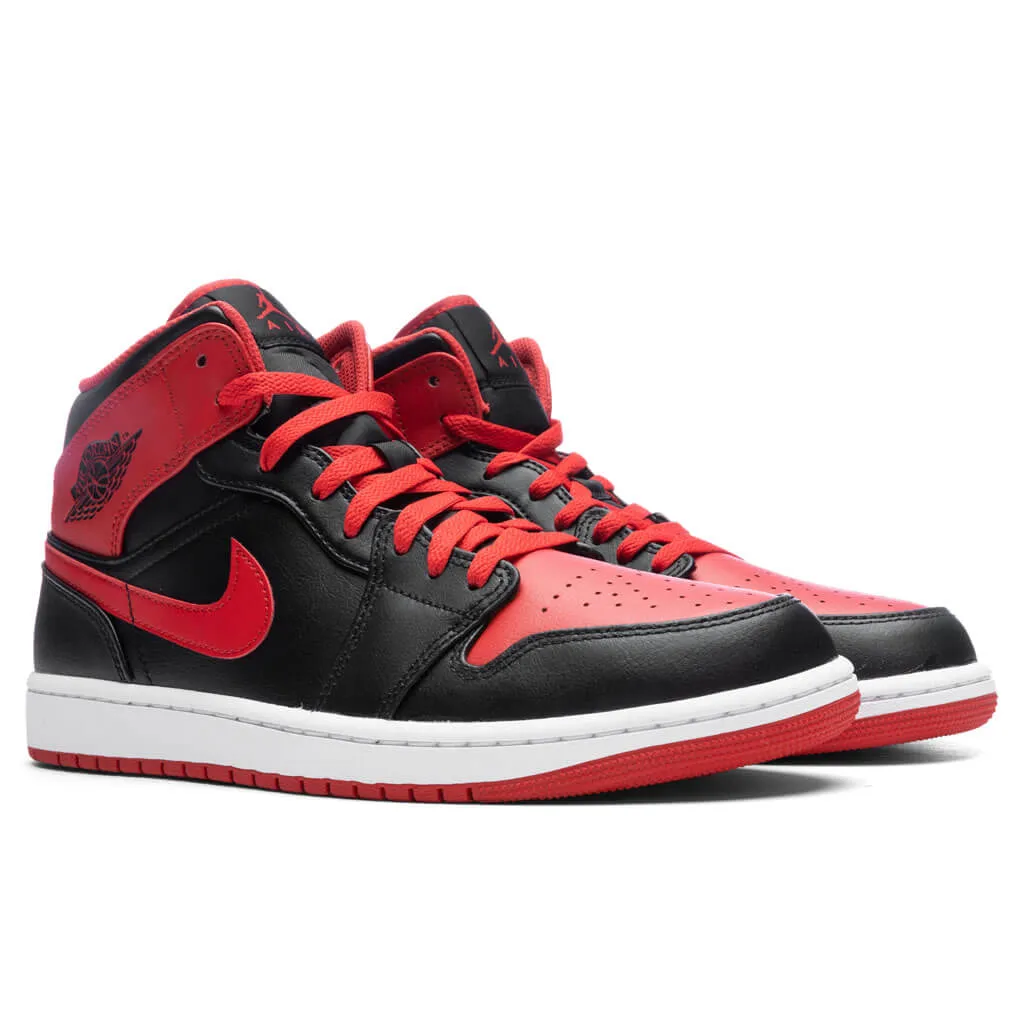 Air Jordan 1 Mid - Black/Fire Red/White