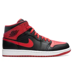 Air Jordan 1 Mid - Black/Fire Red/White