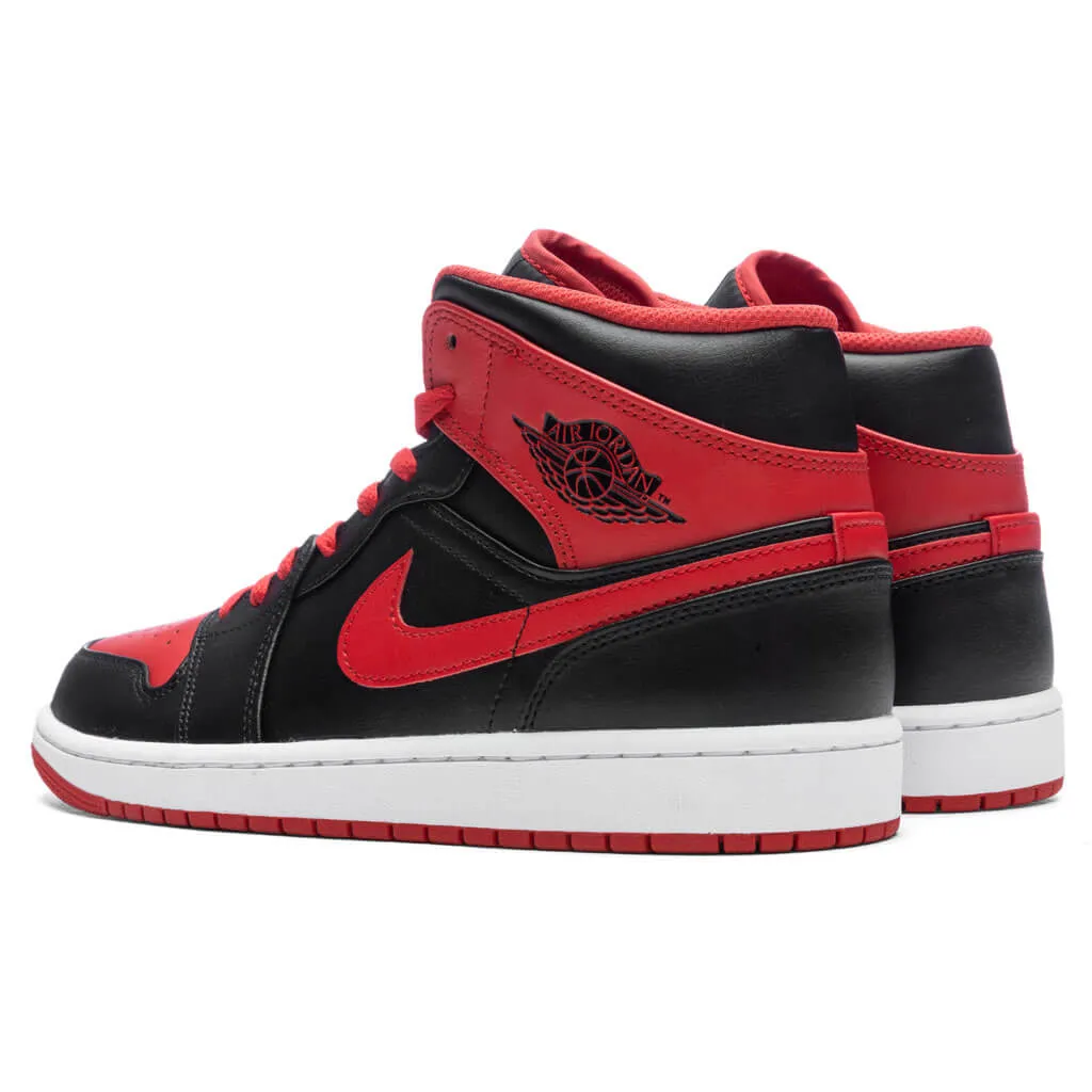 Air Jordan 1 Mid - Black/Fire Red/White