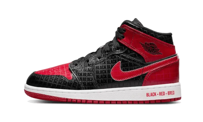 Air Jordan 1 Mid Bred Text