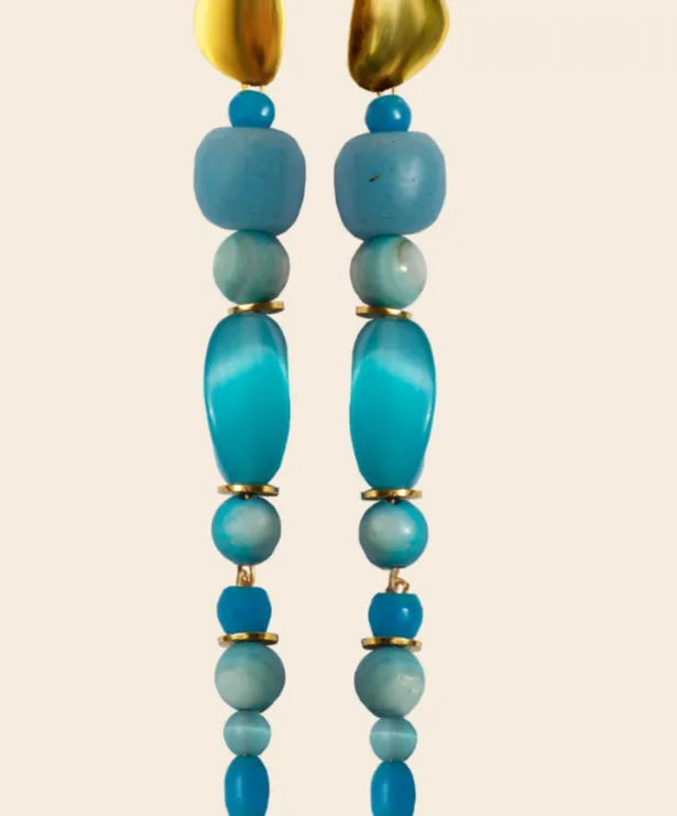 Aketekete La Glass Beads Earrings