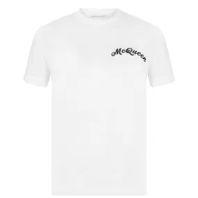 Alexander McQueen White Embroidered T-Shirt