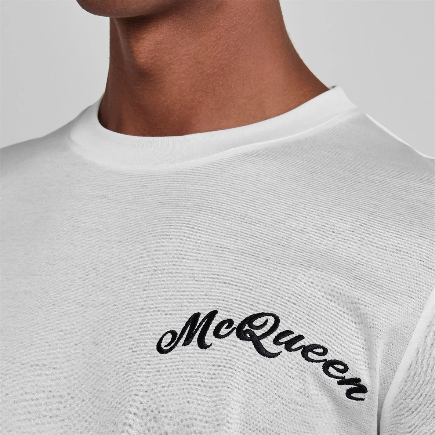 Alexander McQueen White Embroidered T-Shirt