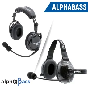 AlphaBass Carbon Fiber Headset for STEREO and OFFROAD Intercoms