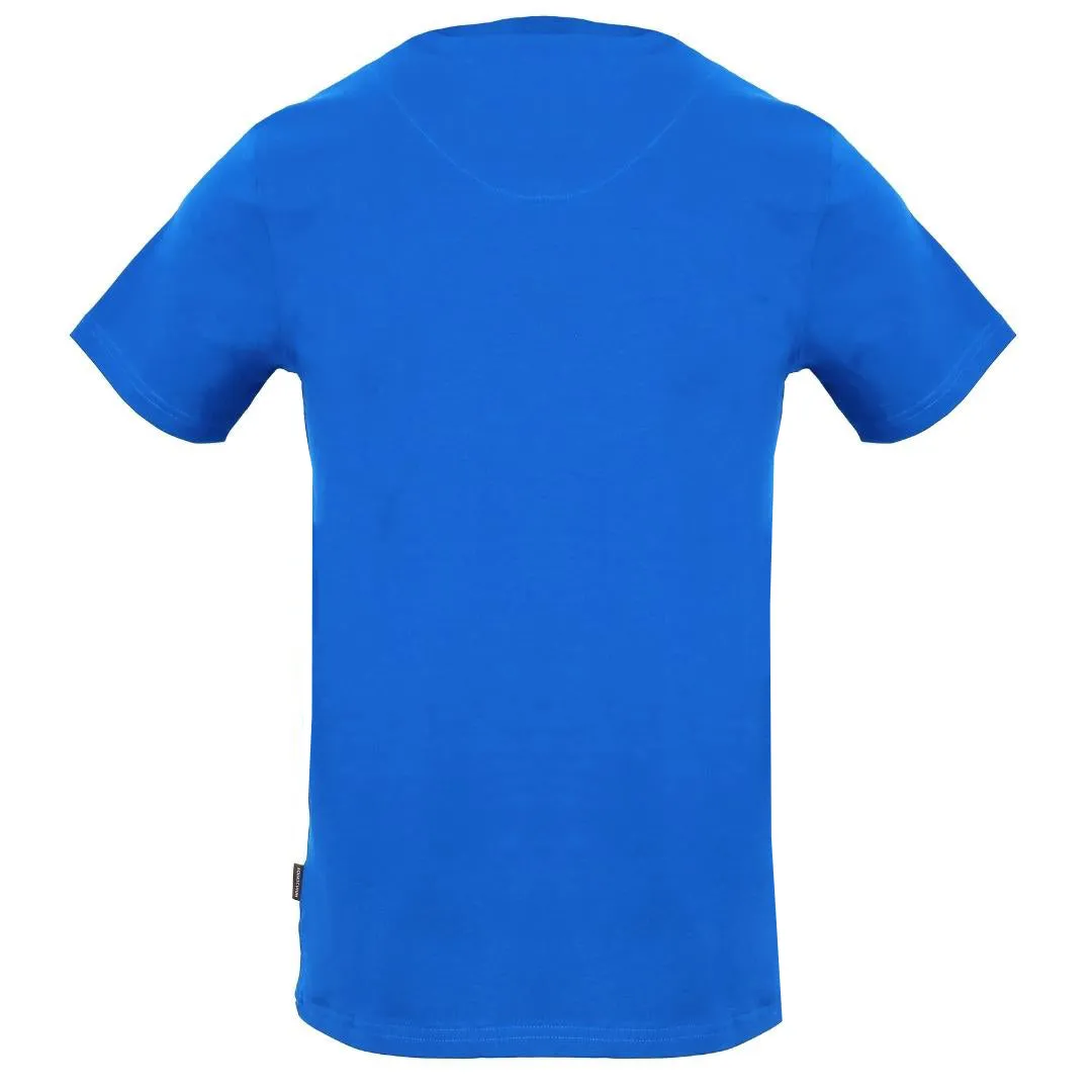 Aquascutum Bold London Logo Blue T Shirt