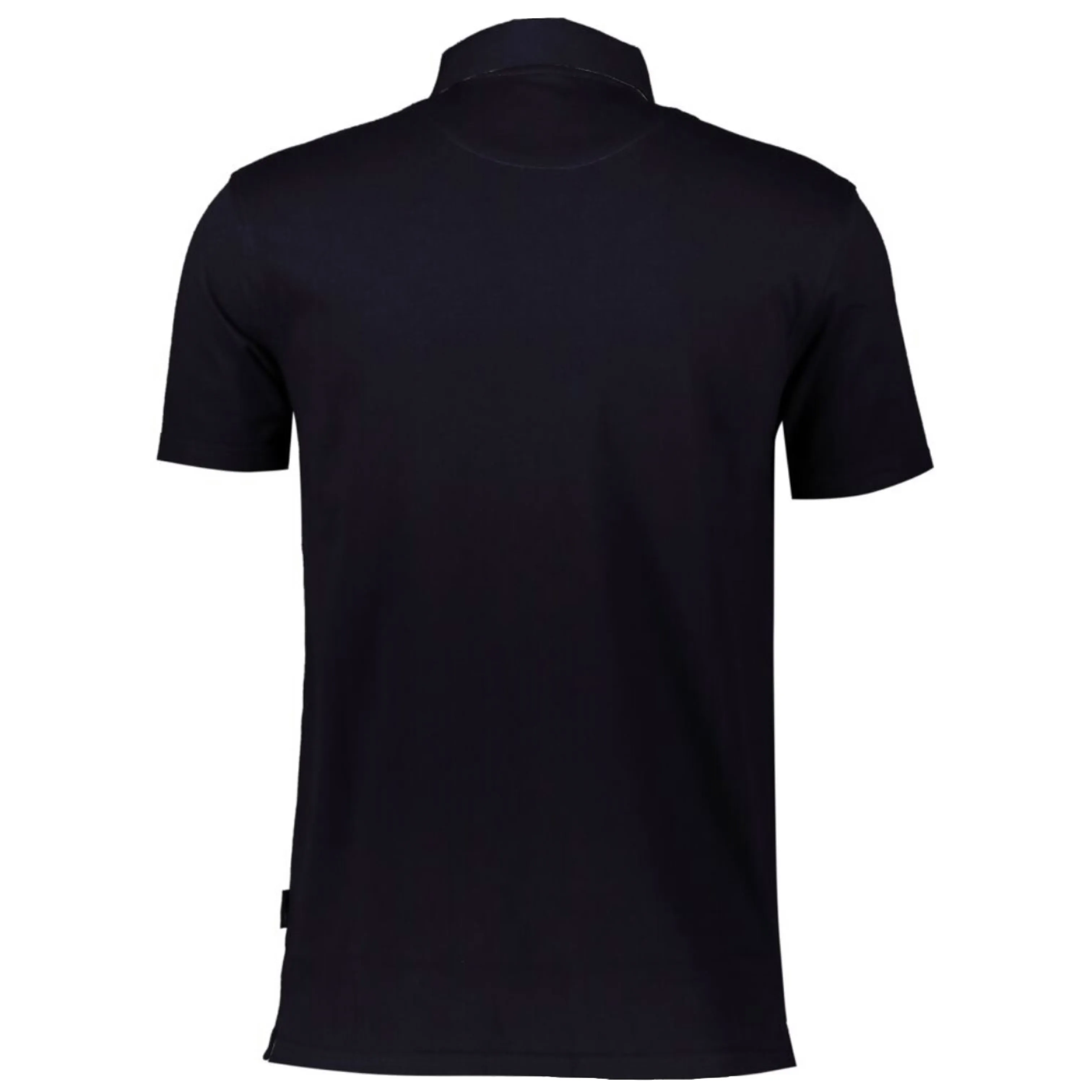 Aquascutum Navy Slim Fit Embroidered Polo Shirt