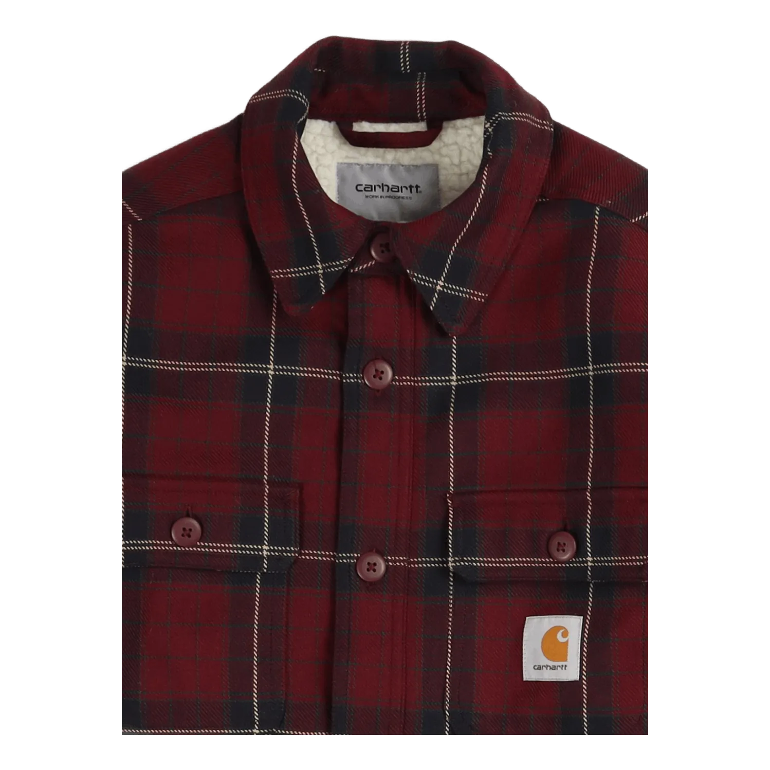 Archer Shirt Jac Cotton Twill Archer Check, Wine